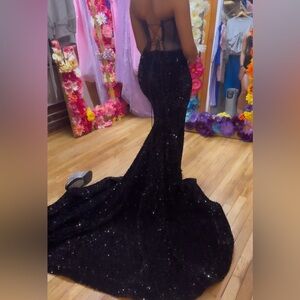 Elegant Black Sequin Gown
